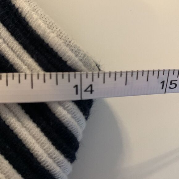 H&m Sleeveless Navy Blue And White Horizontal Stripe A-line Dress Stretchy - Picture 9 of 11